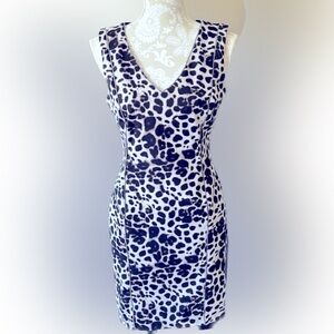 JLO Leopard Print V-neck Dress
